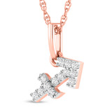 Photo of Zodiac Sagittarius 1/10 Carat T.W. Lab Grown Diamond Pendant 14K Rose Gold [CP1718R]