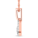 Photo of Zodiac Sagittarius 1/10 Carat T.W. Lab Grown Diamond Pendant 14K Rose Gold [CP1718R]
