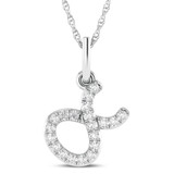 Photo of Zodiac Taurus 1/15 CT. T.W. Lab Grown Diamond Pendant 14K White Gold [CP1715W]
