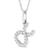 Photo of Zodiac Taurus 1/15 CT. T.W. Lab Grown Diamond Pendant 14K White Gold [CP1715W]