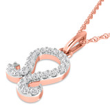 Photo of Zodiac Leo 1/15 Carat T.W. Lab Grown Diamond Pendant 10K Rose Gold [CP1721R]
