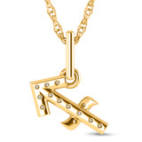 Photo of Zodiac Sagittarius 1/10 Carat T.W. Lab Grown Diamond Pendant 14K Yellow Gold [CP1718Y]