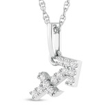 Photo of Zodiac Sagittarius 1/10 Carat T.W. Lab Grown Diamond Pendant 14K White Gold [CP1718W]