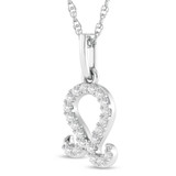 Photo of Zodiac Leo 1/15 CT. T.W. Lab Grown Diamond Pendant 14K White Gold [CP1721W]