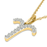 Photo of Zodiac Aries 1/15 CT. T.W. Lab Grown Diamond Pendant 10K Yellow Gold [CP1713Y]
