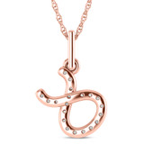 Photo of Zodiac Taurus 1/15 Carat T.W. Lab Grown Diamond Pendant 10K Rose Gold [CP1715R]