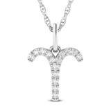 Photo of Zodiac Aries 1/15 Carat T.W. Lab Grown Diamond Pendant 10K White Gold [CP1713W]