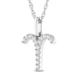 Photo of Zodiac Aries 1/15 Carat T.W. Lab Grown Diamond Pendant 10K White Gold [CP1713W]