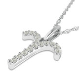Photo of Zodiac Aries 1/15 Carat T.W. Lab Grown Diamond Pendant 10K White Gold [CP1713W]