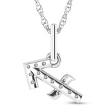Photo of Zodiac Sagittarius 1/10 Carat T.W. Lab Grown Diamond Pendant 10K White Gold [CP1718W]