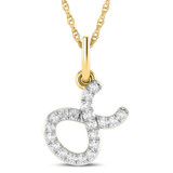 Photo of Zodiac Taurus 1/15 Carat T.W. Lab Grown Diamond Pendant 10K Yellow Gold [CP1715Y]