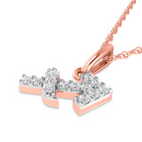 Photo of Zodiac Sagittarius 1/10 Carat T.W. Lab Grown Diamond Pendant 10K Rose Gold [CP1718R]