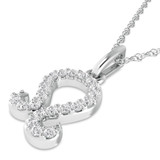 Photo of Zodiac Leo 1/15 Carat T.W. Lab Grown Diamond Pendant 10K White Gold [CP1721W]