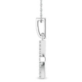 Photo of Zodiac Pisces 1/10 CT. T.W. Lab Grown Diamond Pendant 10K White Gold [CP1724W]