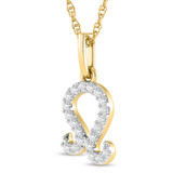 Photo of Zodiac Leo 1/15 Carat T.W. Lab Grown Diamond Pendant 10K Yellow Gold [CP1721Y]