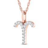 Photo of Zodiac Aries 1/15 Carat T.W. Lab Grown Diamond Pendant 10K Rose Gold [CP1713R]