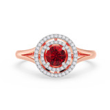 Photo of Martin 1/2 ct tw. Lab Grown Diamond Ring 14K Rose Gold [FR2010R]