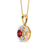 Photo of Martin 1/15 Carat T.W. Lab Grown Diamond Pendant 10K Yellow Solid Gold [CP2010Y]