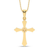 Photo of valeria 1/10 Carat T.W. Lab Grown Diamond Pendant 10K Yellow Gold [CP2026Y]