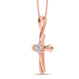 Photo of valeria 1/10 CT. T.W. Lab Grown Diamond Pendant 14K Rose Gold [CP2026R]