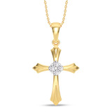 Photo of valeria 1/10 CT. T.W. Lab Grown Diamond Pendant 14K Yellow Gold [CP2026Y]
