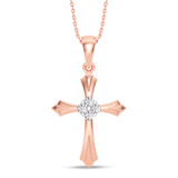 Photo of valeria 1/10 CT. T.W. Lab Grown Diamond Pendant 10K Rose Gold [CP2026R]