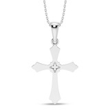 Photo of valeria 1/10 Carat T.W. Lab Grown Diamond Pendant 10K White Gold [CP2026W]