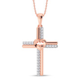 Photo of Dante 1/6 Carat T.W. Lab Grown Diamond Pendant 10K Rose Gold [CP2028R]