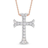 Photo of Quincy 1/3 Carat T.W. Lab Grown Diamond Pendant 10K Rose Gold [CP2034R]