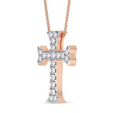 Photo of Quincy 1/3 Carat T.W. Lab Grown Diamond Pendant 10K Rose Gold [CP2034R]