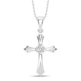 Photo of valeria 1/10 CT. T.W. Lab Grown Diamond Pendant 14K White Gold [CP2026W]