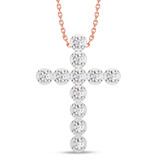 Photo of Regina 1/5 CT. T.W. Lab Grown Diamond Pendant 10K Rose Gold [CP2030R]