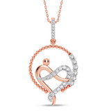 Photo of Elina 1/8 CT. T.W. Lab Grown Diamond Pendant 10K Rose Gold [CP2022R]