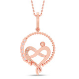 Photo of Elina 1/8 CT. T.W. Lab Grown Diamond Pendant 10K Rose Gold [CP2022R]