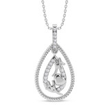 Photo of Claudia 1/20 CT. T.W. Lab Grown Diamond Pendant 14K White Gold [CP2021W]