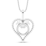 Photo of Laura 1/20 Carat T.W. Lab Grown Diamond Pendant 10K White Gold [CP2020W]