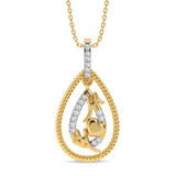 Photo of Claudia 1/20 Carat T.W. Lab Grown Diamond Pendant 14K Yellow Gold [CP2021Y]