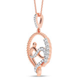 Photo of Elina 1/8 CT. T.W. Lab Grown Diamond Pendant 14K Rose Gold [CP2022R]