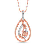 Photo of Claudia 1/20 Carat T.W. Lab Grown Diamond Pendant 14K Rose Gold [CP2021R]