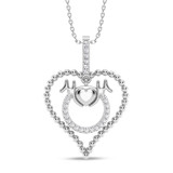 Photo of Laura 1/20 Carat T.W. Lab Grown Diamond Pendant 14K White Gold [CP2020W]