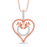 Photo of Laura 1/20 Carat T.W. Lab Grown Diamond Pendant 14K Rose Gold [CP2020R]