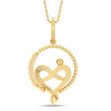 Photo of Elina 1/8 CT. T.W. Lab Grown Diamond Pendant 14K Yellow Gold [CP2022Y]