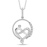 Photo of Elina 1/8 Carat T.W. Lab Grown Diamond Pendant 10K White Gold [CP2022W]