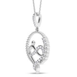 Photo of Elina 1/8 Carat T.W. Lab Grown Diamond Pendant 10K White Gold [CP2022W]