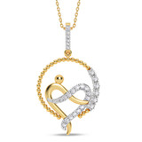 Photo of Elina 1/8 CT. T.W. Lab Grown Diamond Pendant 10K Yellow Gold [CP2022Y]
