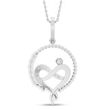 Photo of Elina 1/8 Carat T.W. Lab Grown Diamond Pendant 14K White Gold [CP2022W]