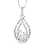 Photo of Maren 1/5 CT. T.W. Lab Grown Diamond Pendant 10K White Gold [CP2023W]