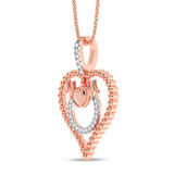 Photo of Laura 1/20 CT. T.W. Lab Grown Diamond Pendant 10K Rose Gold [CP2020R]