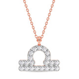 Photo of Sunsign Libra 1/10 Carat T.W. Lab Grown Diamond Pendant 14K Rose Gold [CP2046R]