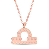 Photo of Sunsign Libra 1/10 Carat T.W. Lab Grown Diamond Pendant 14K Rose Gold [CP2046R]